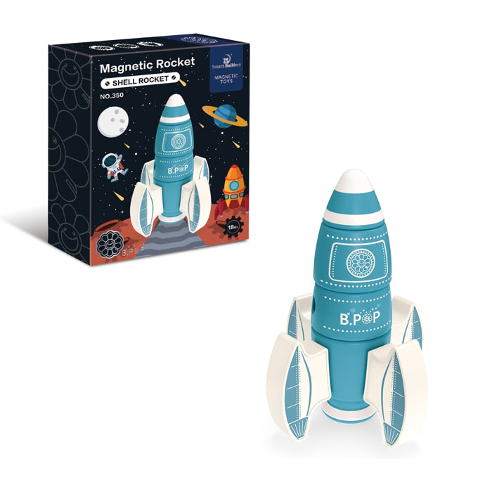 COHETE MAGNÉTICO DE CONSTRUCCIÓN: TRANSBORDADOR ESPACIAL 8 pcs