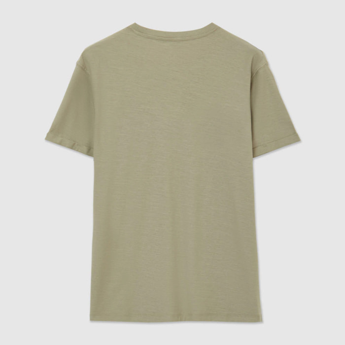 T-shirt tinta unita con taschino