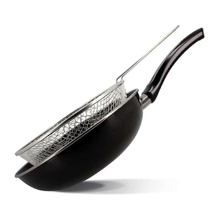 Poêle à frire émaillée noire 26cm