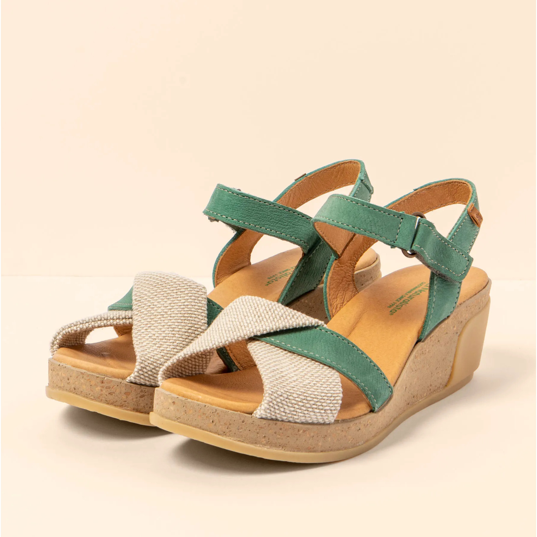 Sandalias N5038 PLEASANT-LINO JADE / LEAVES color Jade