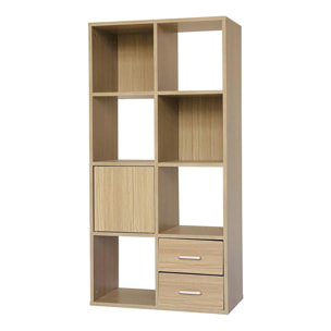 Phoenix - libreria modulare in legno marone 60x30x120 cm