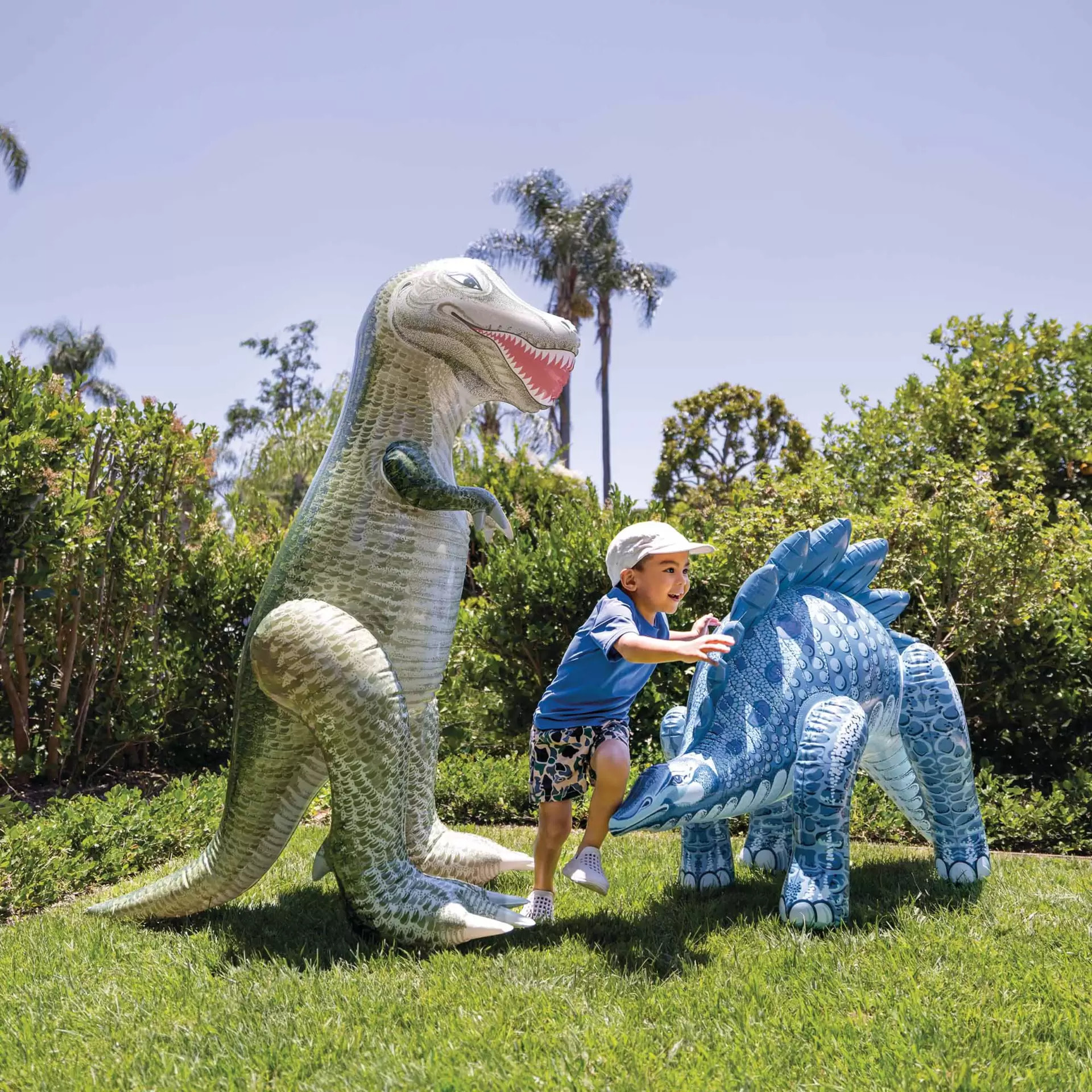 Intex 48593NP - Dinosauri Gonfiabili Assortiti, Tirannosauro o Stegosauro, 1 Pezzo