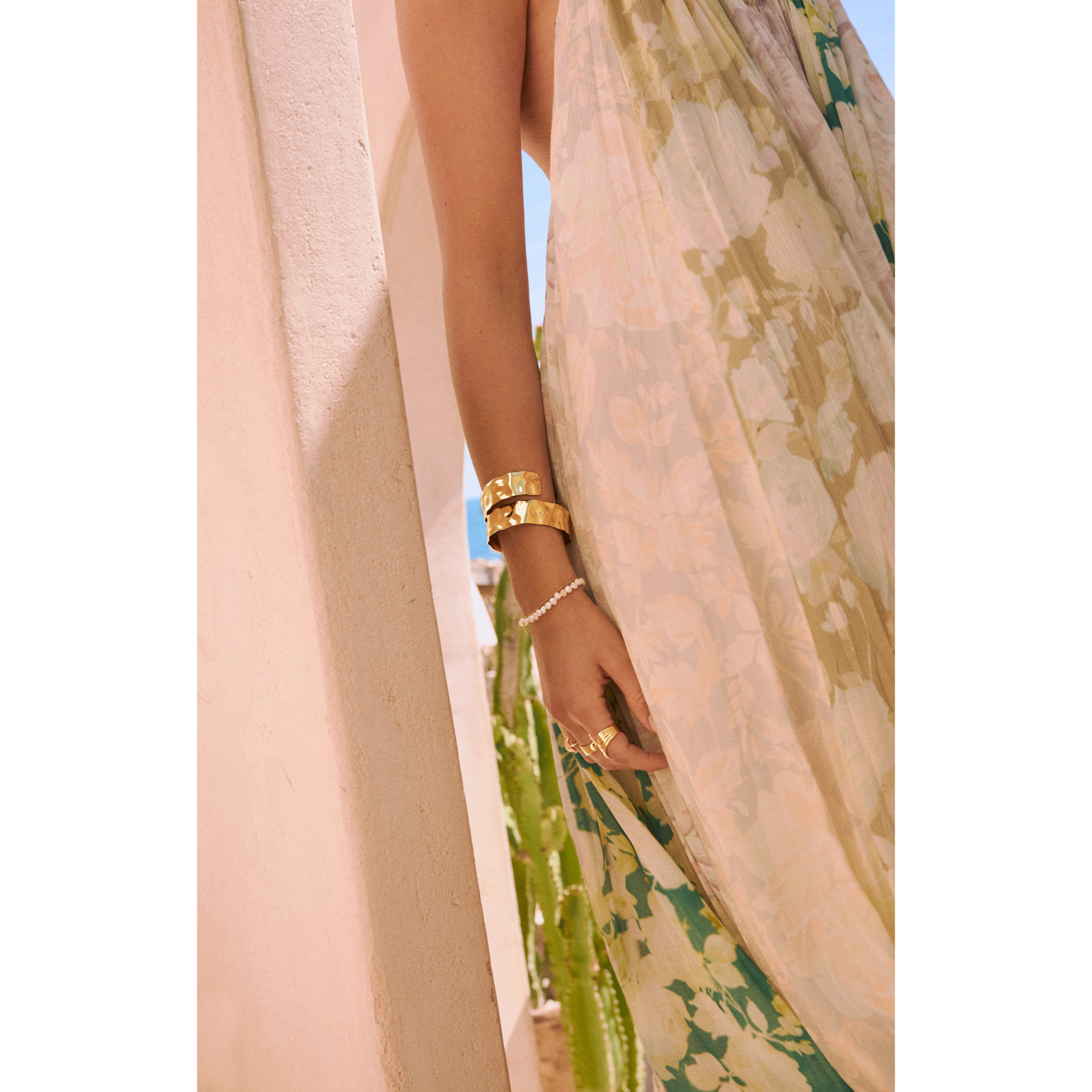 Brazalete Marea Acero Baño Oro