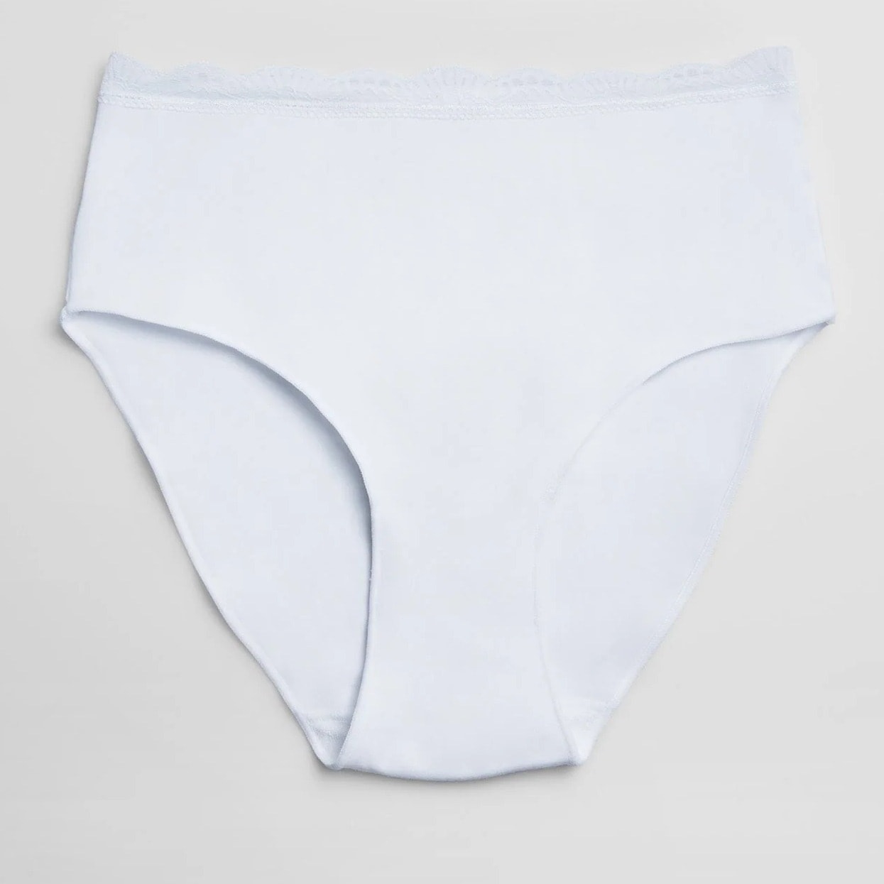 Slip a vita alta in cotone bianco