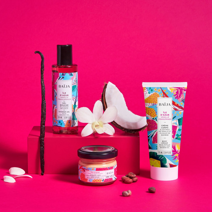 Île d'Azur - Coffret soin du corps à l'extrait de vanille et à l'huile de baobab