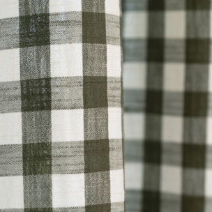 Rideau 100% coton vichy LOURMARIN - Kaki