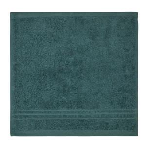 Lot de 10 serviettes éponge coton bio "Forest green"