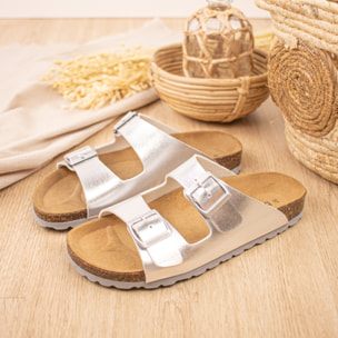 SANDALIA BABUNKERS PLATEADO