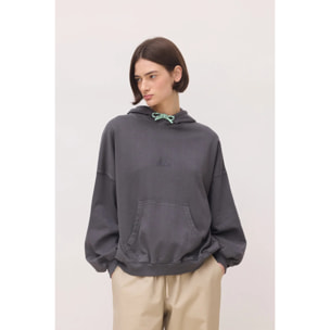 SUDADERA CON CAPUCHA MUJER ROPE ANTRACITA