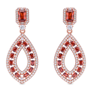 Pendientes Kuam acabado oro rosa 18k