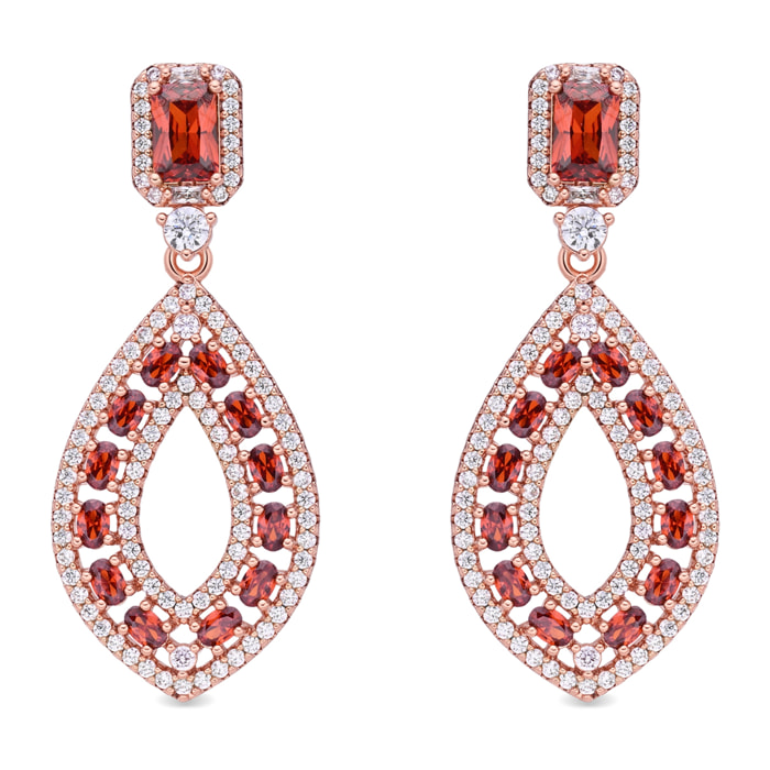 Pendientes Kuam acabado oro rosa 18k