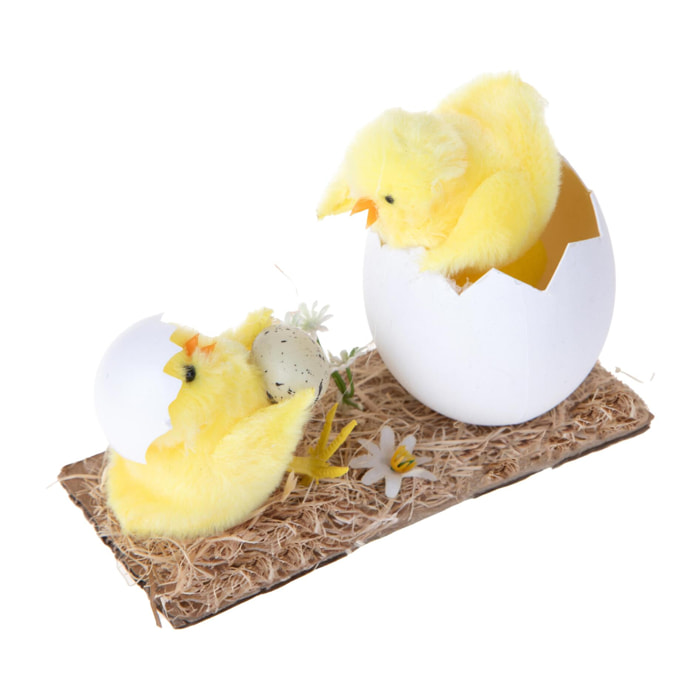 Pulcini con uovo su prato - Pezzi 3 - Colore: Multicolore - Bianchi Dino