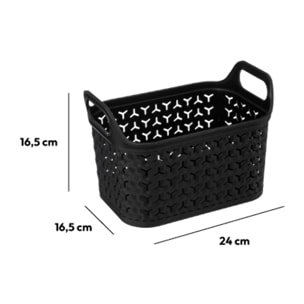 Panier ajouré plastique 4L noir