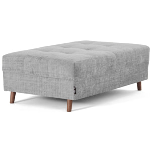 Rune - pouf en velours texturé - Gris