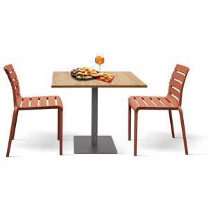Base per tavolo SPARGI quadrata nera 72 cm