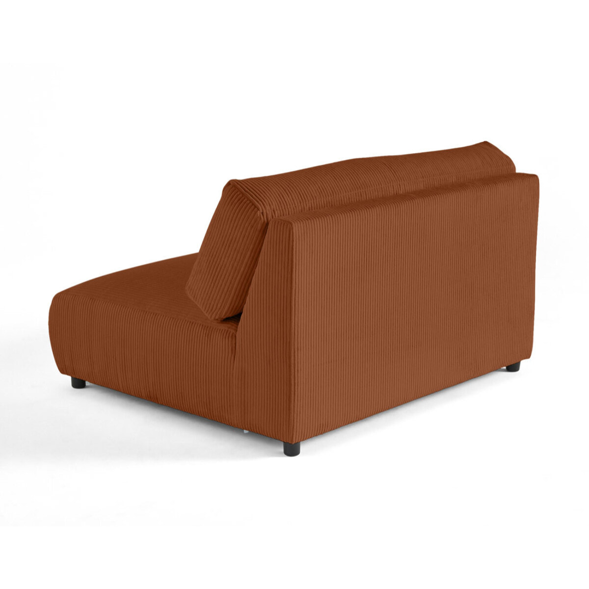 Garance - module d'assise 2 places - en velours côtelé - Terracotta