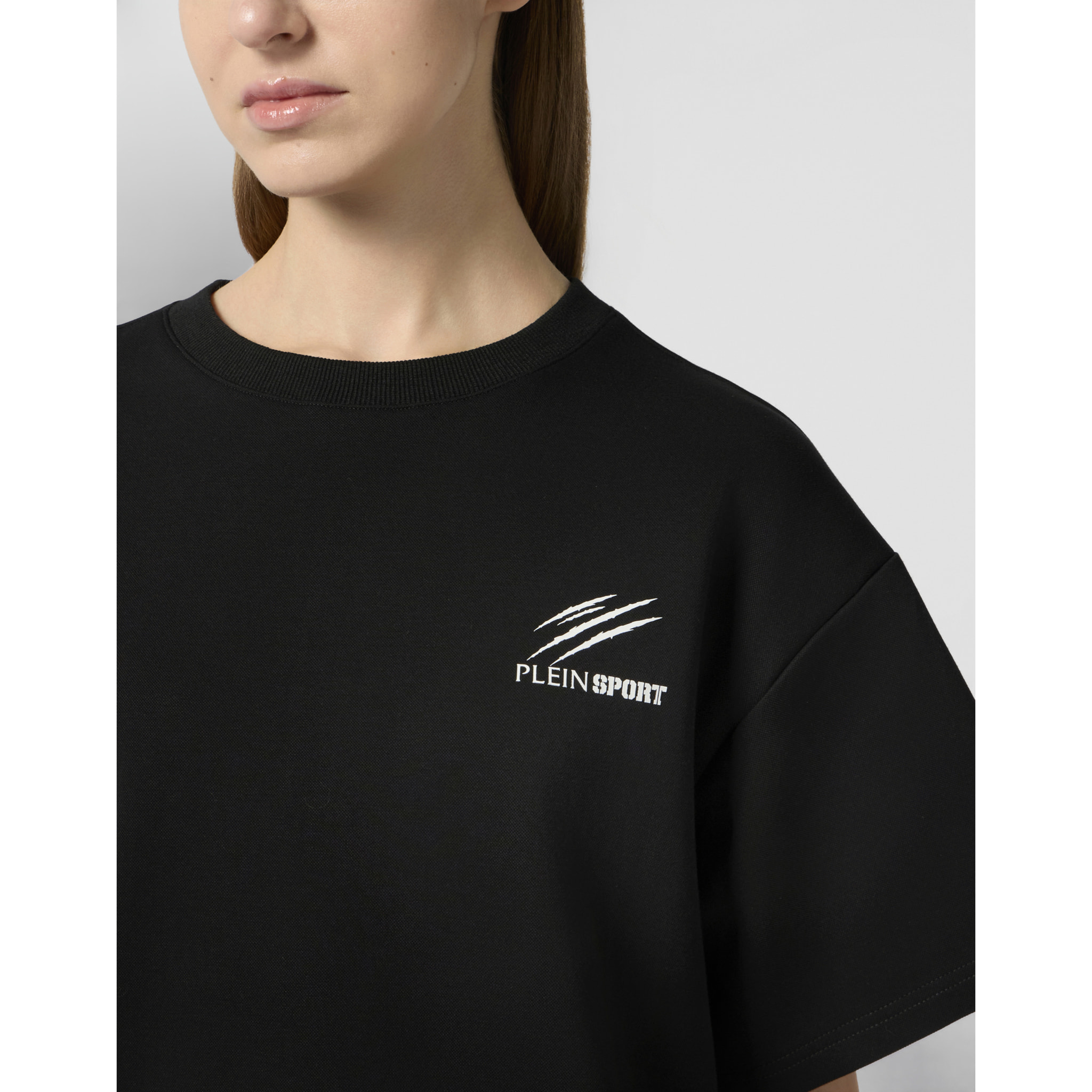 PLEIN SPORT Round Neck T-Shirt Icon Scratch