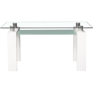 Table repas "Eva" - 150 x 80 x 75 cm - Blanc laqué