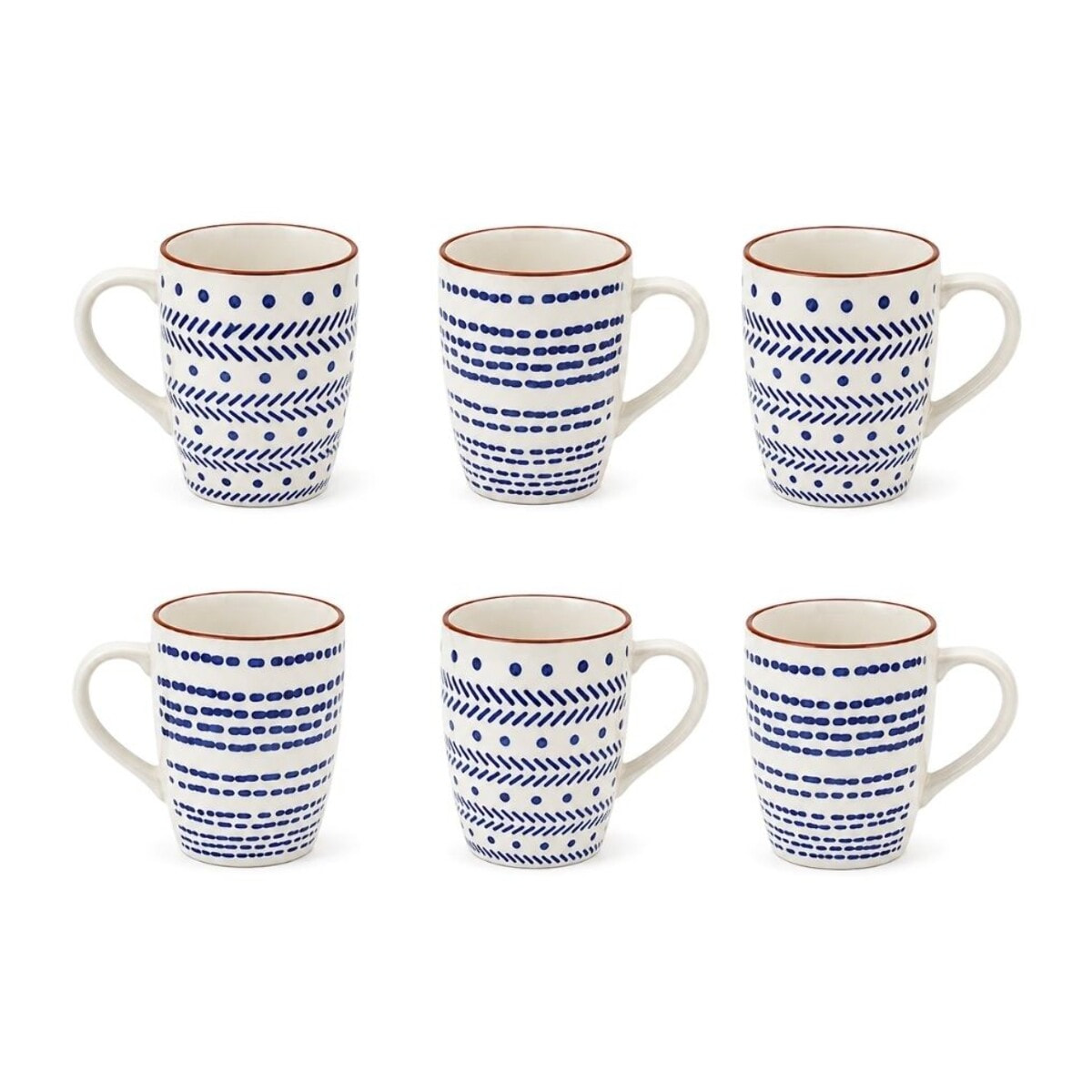 Lot de 6 mugs, SANTORIN
