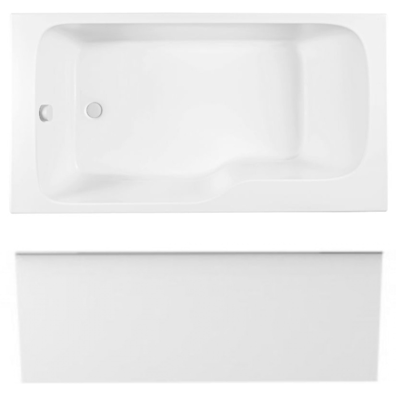 Pack baignoire bain douche 160 x 85 Malice version gauche + tablier en niche