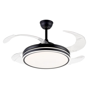 Ventilateur de plafond rétractable avec lumière LED et minuterie