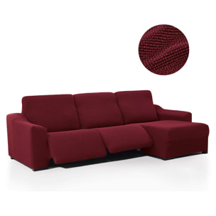 Funda para Chaise Longue derecho (visto de frente ) brazo corto SÚPER ELÁSTICA con RELAX modelo HELENA