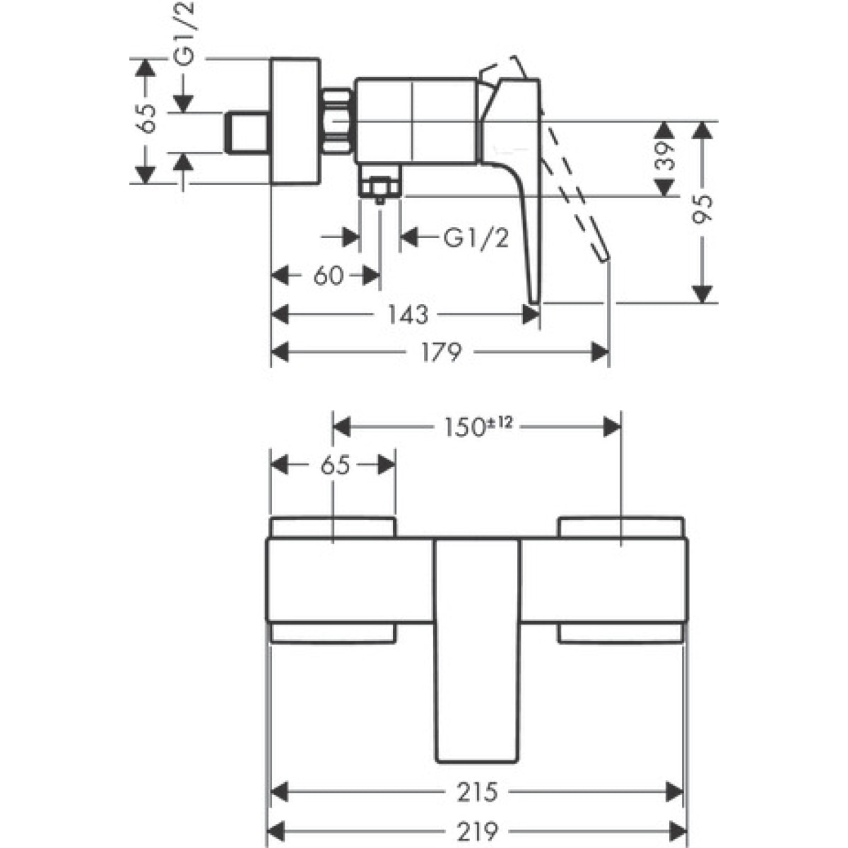 Mitigeur douche HANSGROHE Metropol chromé - 32560000