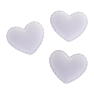 Gessetti A Forma Di Cuore, 12 Pezzi. Altezza 2 Cm - Pezzi 36 - 14X1X1cm - Colore: Bianco - Bianchi Dino - Gessetti, Petali E Piume