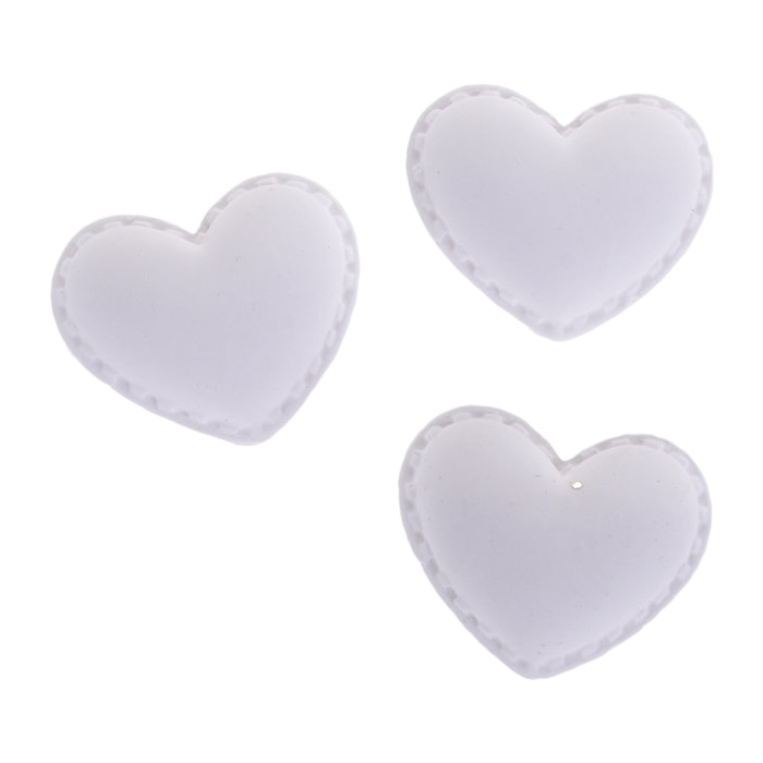 Gessetti A Forma Di Cuore, 12 Pezzi. Altezza 2 Cm - Pezzi 36 - 14X1X1cm - Colore: Bianco - Bianchi Dino - Gessetti, Petali E Piume