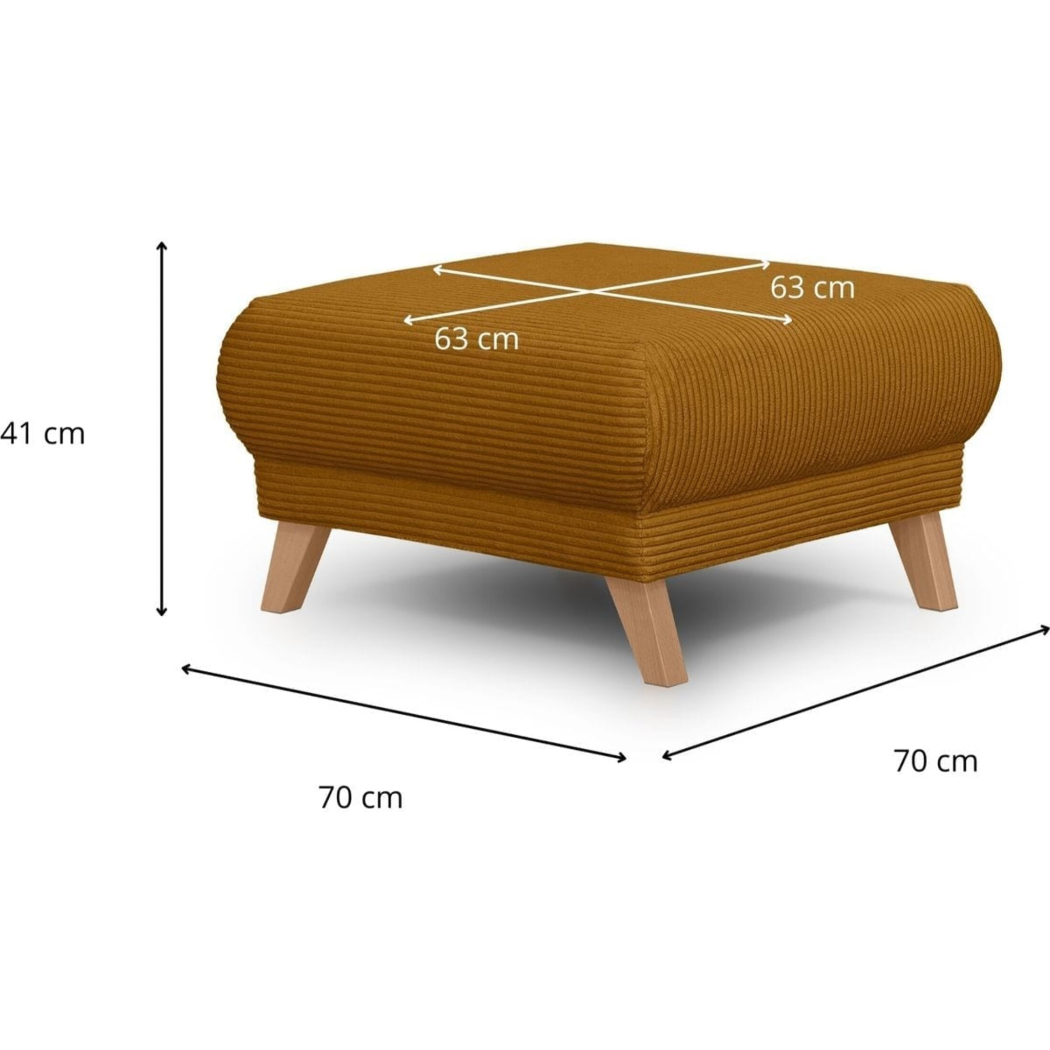 Pouf en velours côtelé - LARIA