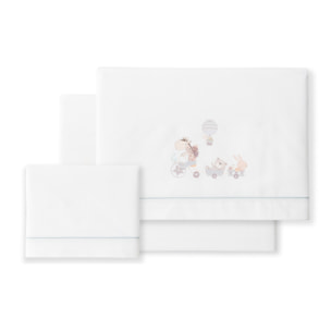 Sábanas Cuna Jirafa Bicicleta & Chupetero