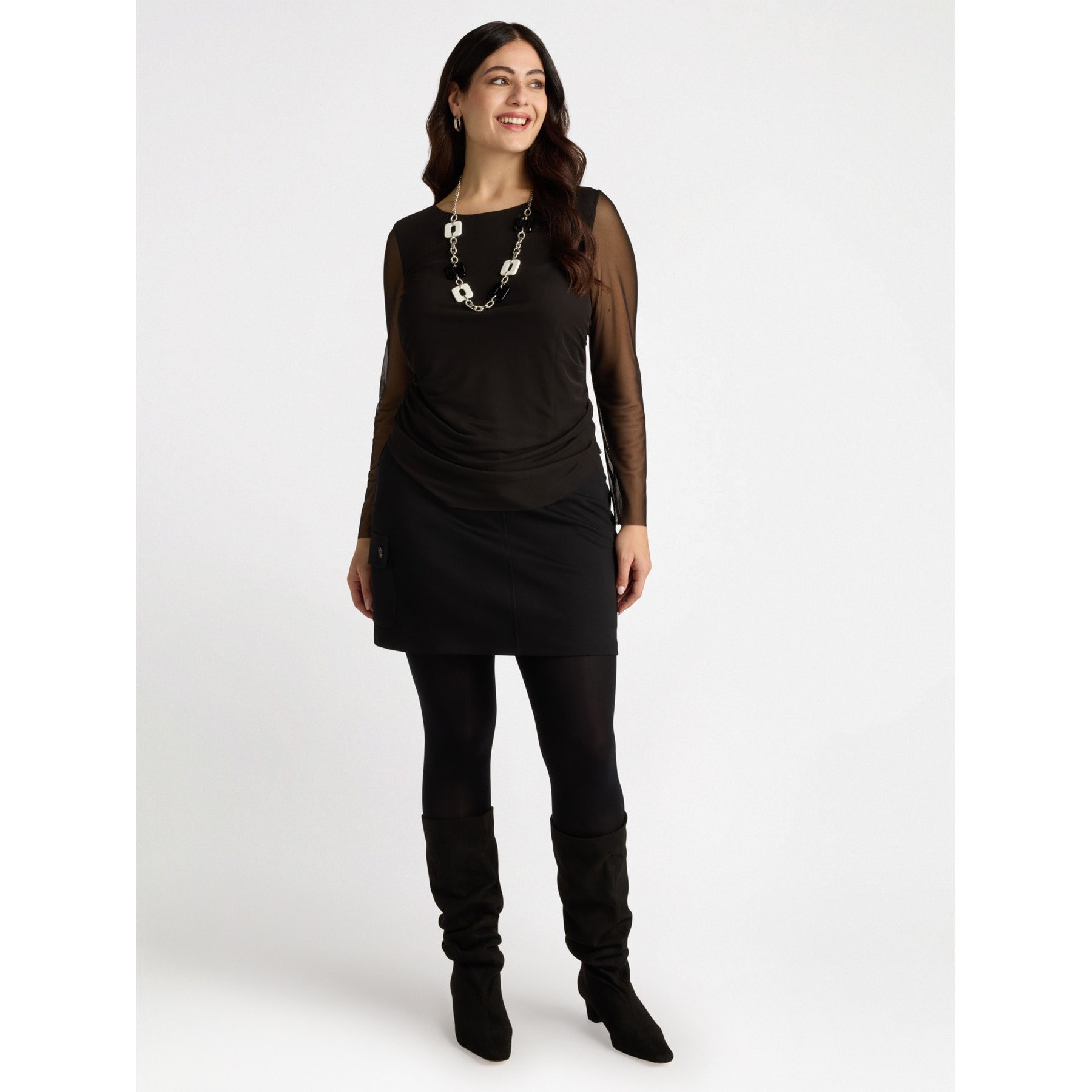 Fiorella Rubino - Camiseta de tul - Negro