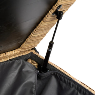 Coffre de rangement 300L Bayana savana en résine tressée