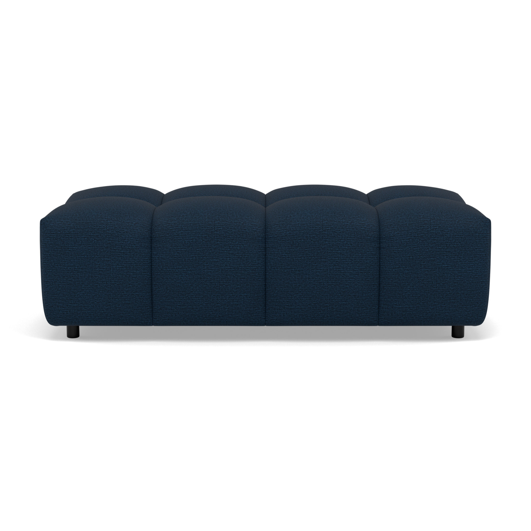 Adelaide - pouf en tissu texturé - Bleu