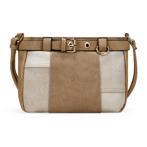 Bolso bandolera tostado vintage con cinturón