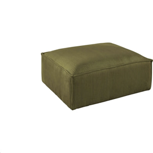 Stella - pouf en velours côtelé - style contemporain - Vert