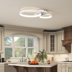 Lámpara de Techo LED 40W Plafón LED Techo Moderno 3000 K/4000 K/6500 K para Dormitorio Salón Cocina Comedor Blanco