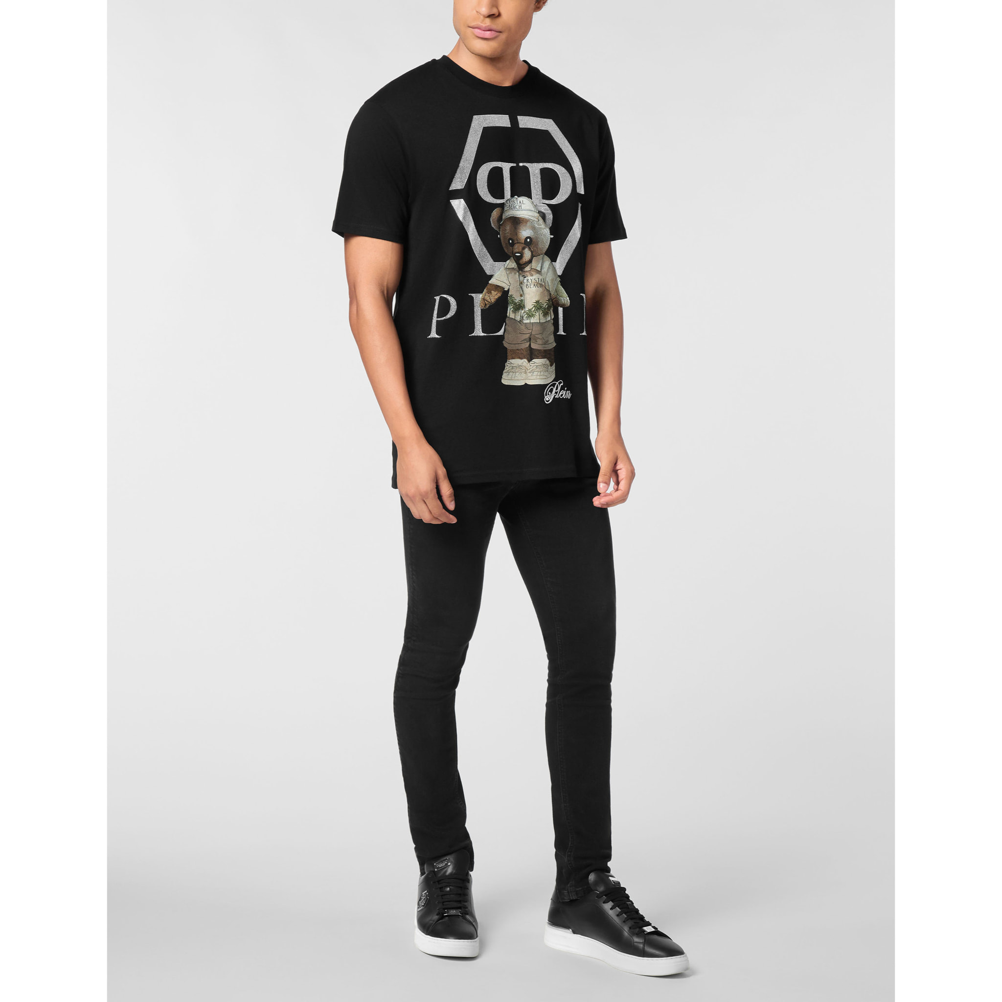 PHILIPP PLEIN T-shirt girocollo a maniche lunghe TEDDY