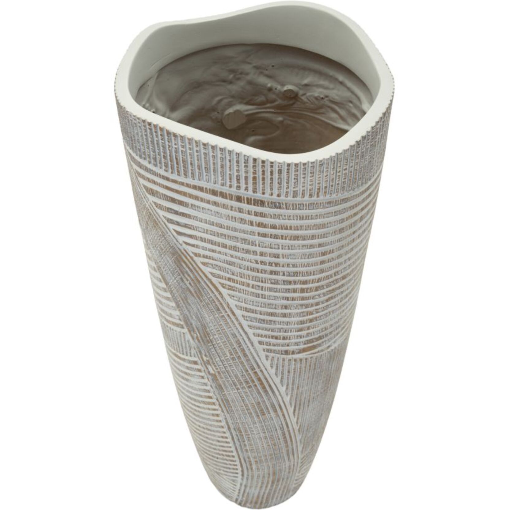 VASO RESINA WOODY CM Ø 19X55
