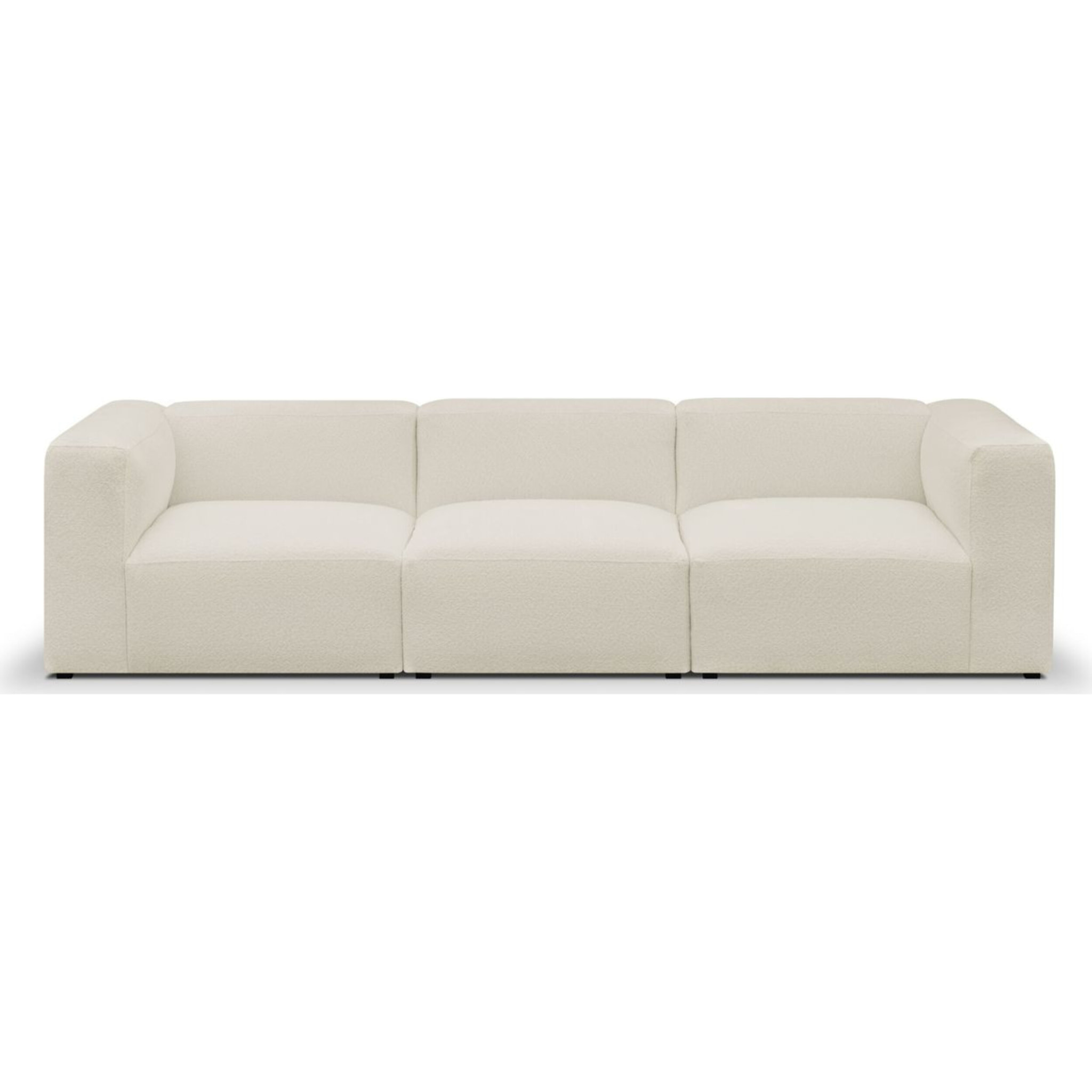 Canapé modulable 4 places en tissu bouclette - MODULO