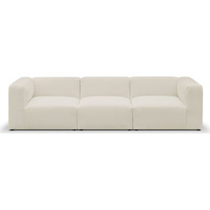 Canapé modulable 4 places en tissu bouclette - MODULO