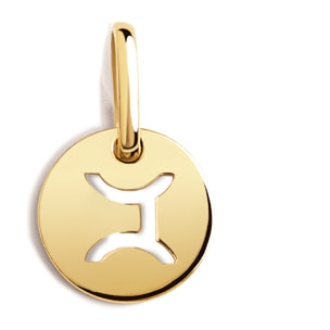 Charm Mini Médaillon Zodiac Argent Plaqué Or