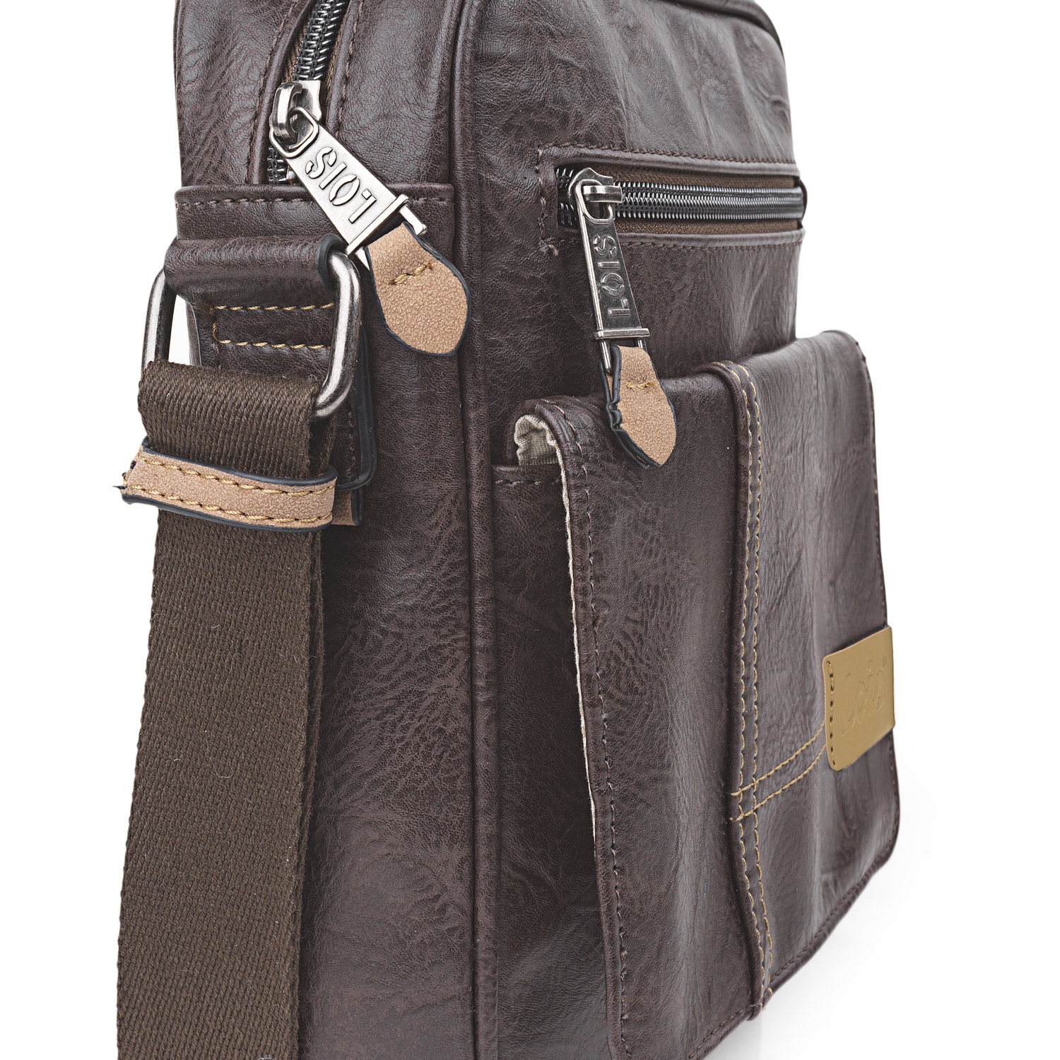 Bandolera Hombre Vegana Lois Warren Marron