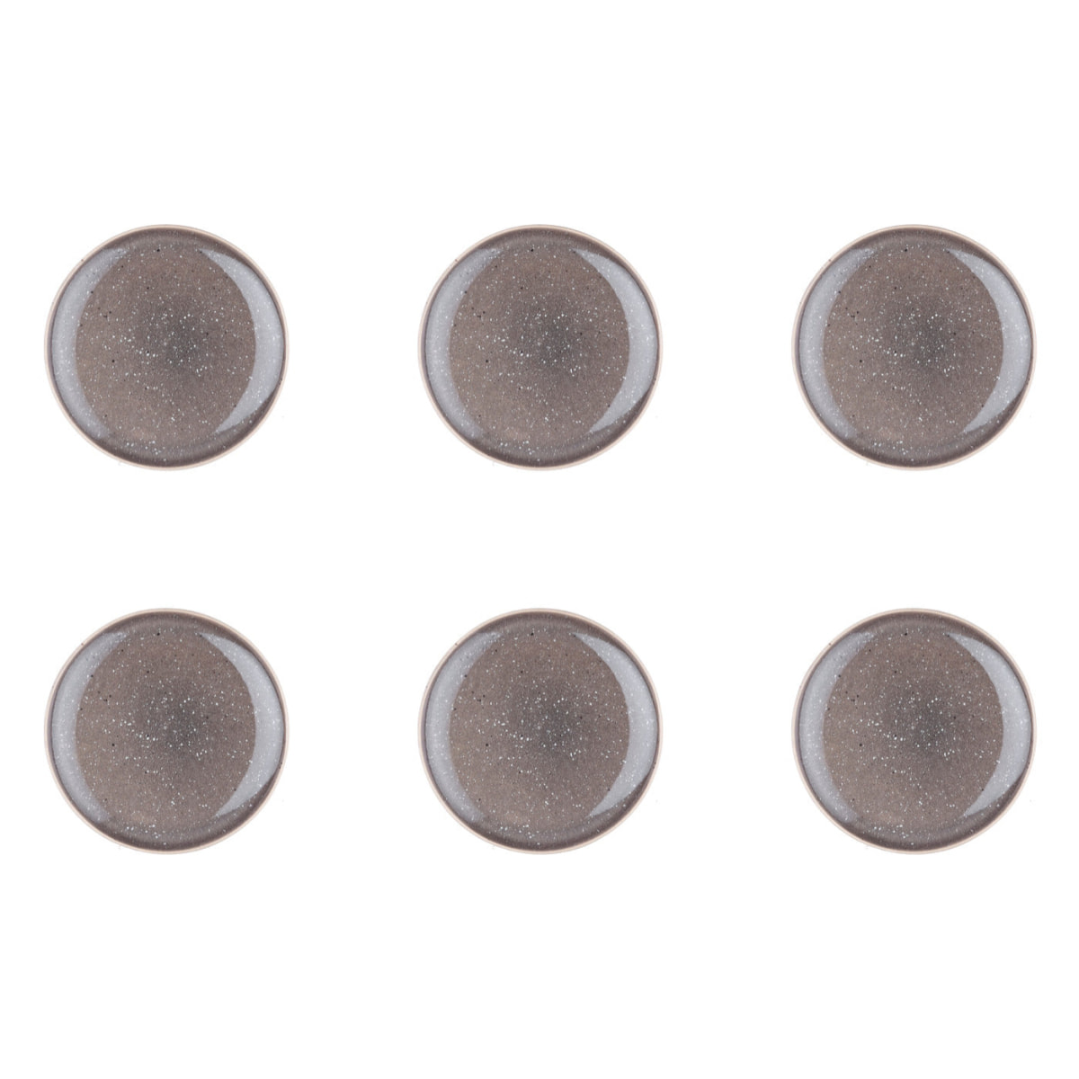 Assiette STELLAR Ø18cm - 6 pièces - Gris béton