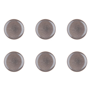 Assiette STELLAR Ø18cm - 6 pièces - Gris béton
