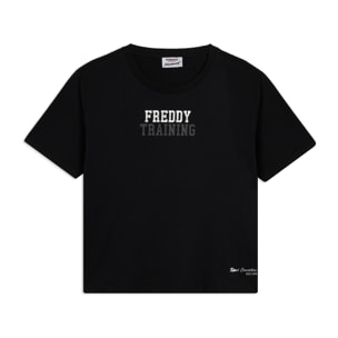 T-shirt Comfort Freddy Training con Dettagli Glitter