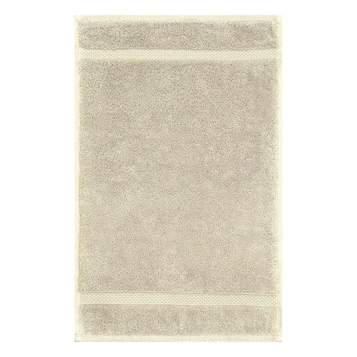 Serviette invites pur coton 550 g/m² uni beige Elea angora