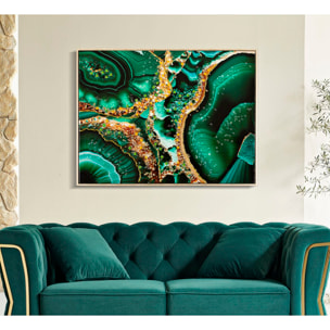 DIPINTO SU TELA LACCATO SMERALDY -B- C/CORNICE CM 82X4X62