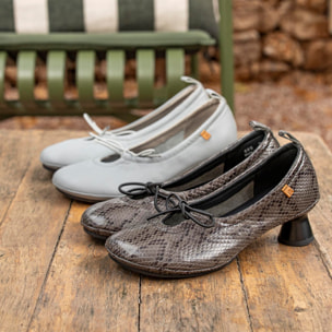 Sandalias con tacón N695 SNAKE GREY/ ALMA color Grey