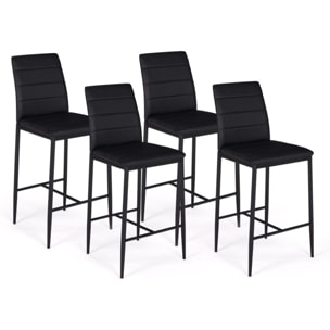 Tabourets de bar Regilux noirs - lot de 4